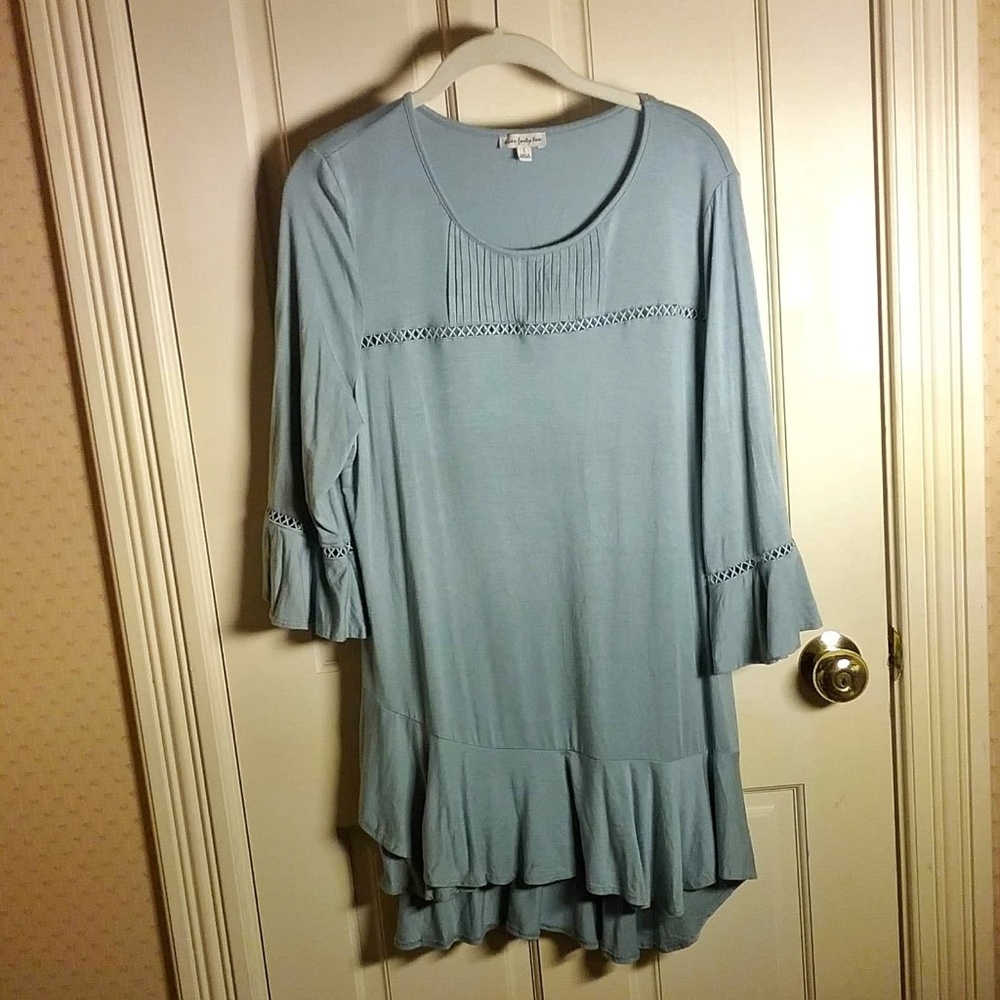 Never Forty Two Teal Blouse